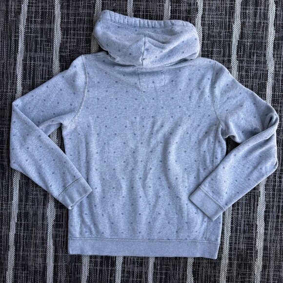 Abercrombie Fitch Muscle Sweatshirt Mens L Hooded Gray Kangaroo Pocket Polka Dot - Picture 8 of 8